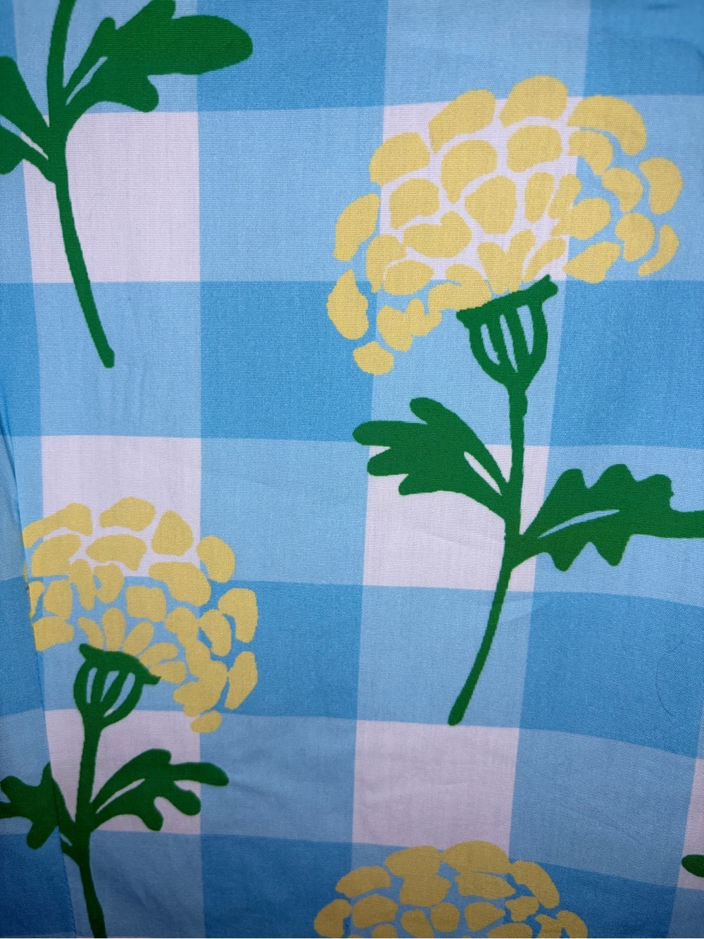 SAIL TO SABLE Long Sleeve Cotton Blue Gingham Floral Print Midi Dress M NWT - Picture 9 of 11